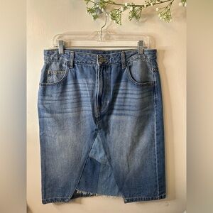 (A3)Time And Tru | Denim Light Wash Skirt